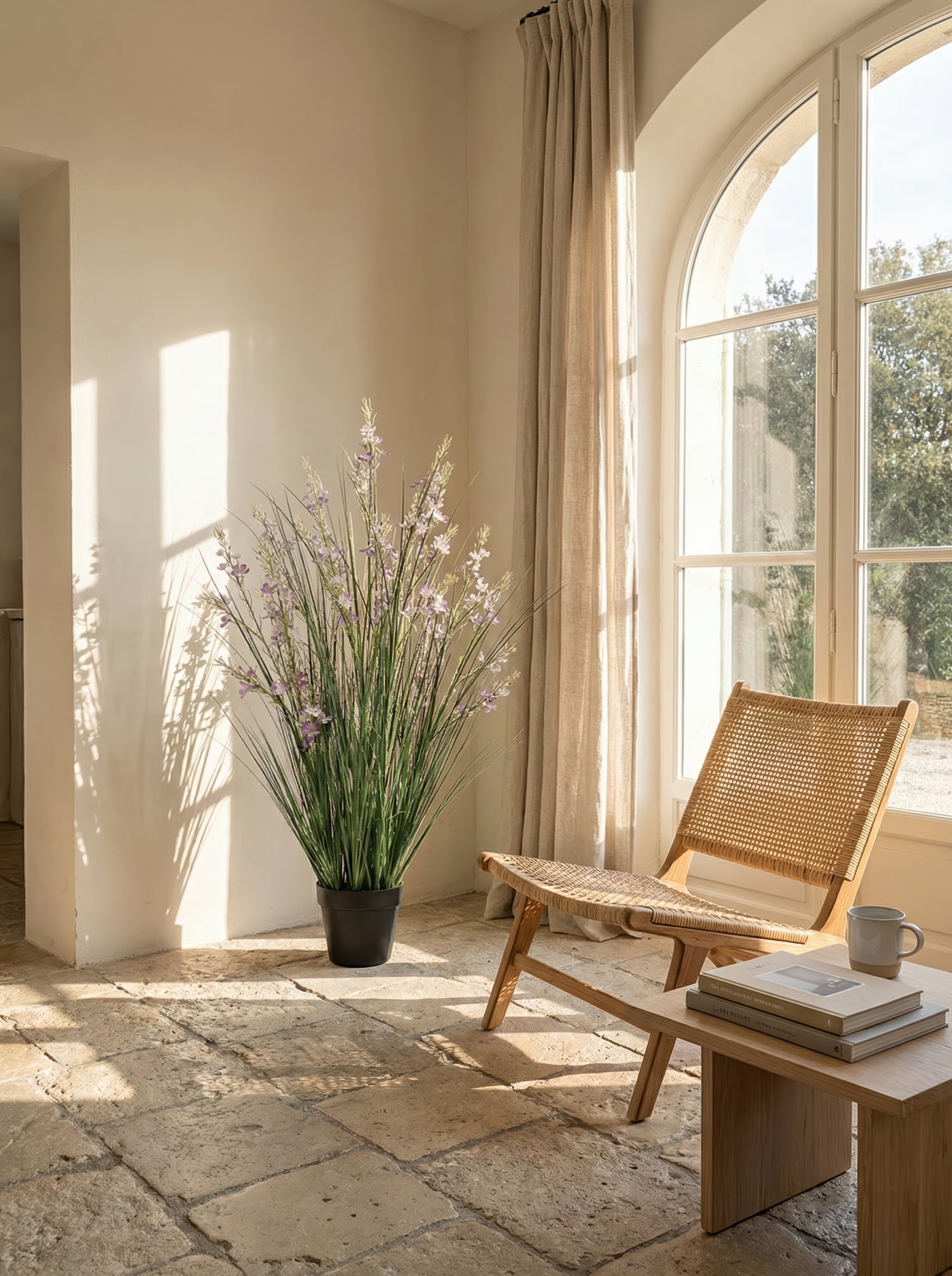 35.4" Faux Mini Milan – Refined Botanical Accent for Contemporary Spaces