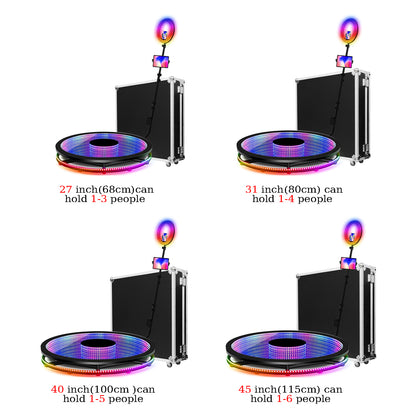Upgraded Remote Control Bottom LED Lights Fill Light High Quality Factory Price Fast Shipping 360 Photo Booth