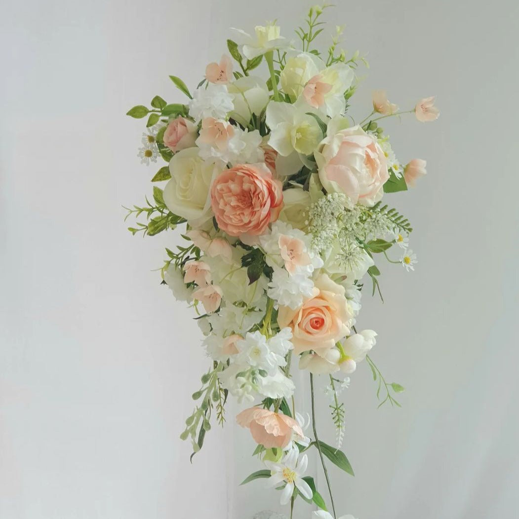Pink Mist Bouquet Wedding Props -R159 Rose Morning