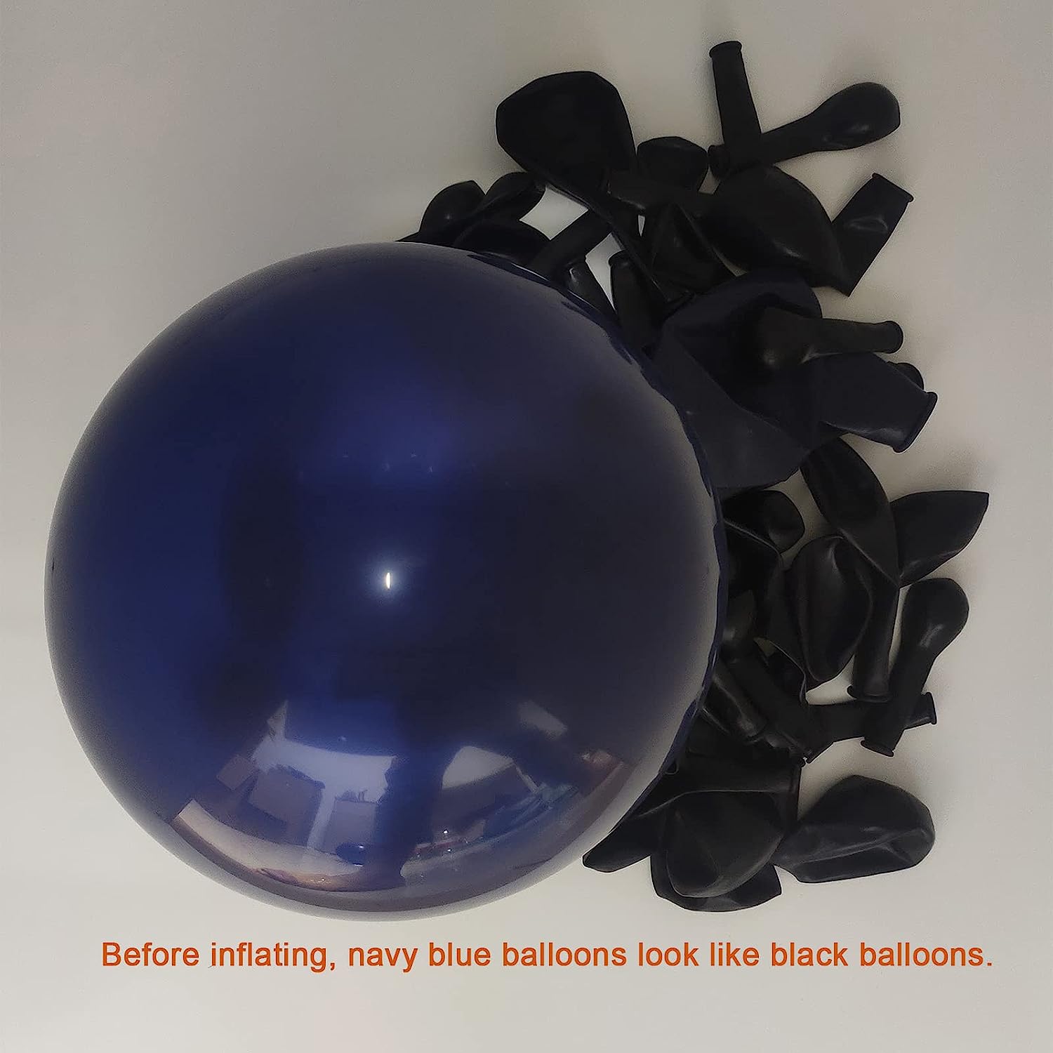This is a party decoration set of dark blue balloons, suitable for various occasions including birthdays, wedding anniversaries, Valentine&