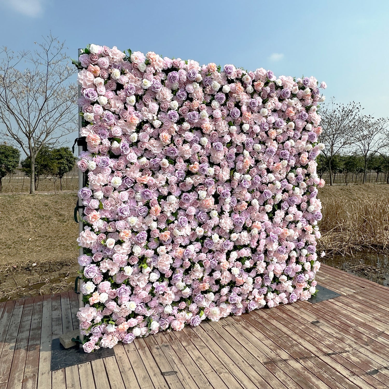 UL2524：3D Unique Limited Fabric Artificial rolling up curtain flower wall （The ONLY ONE piece in the world）