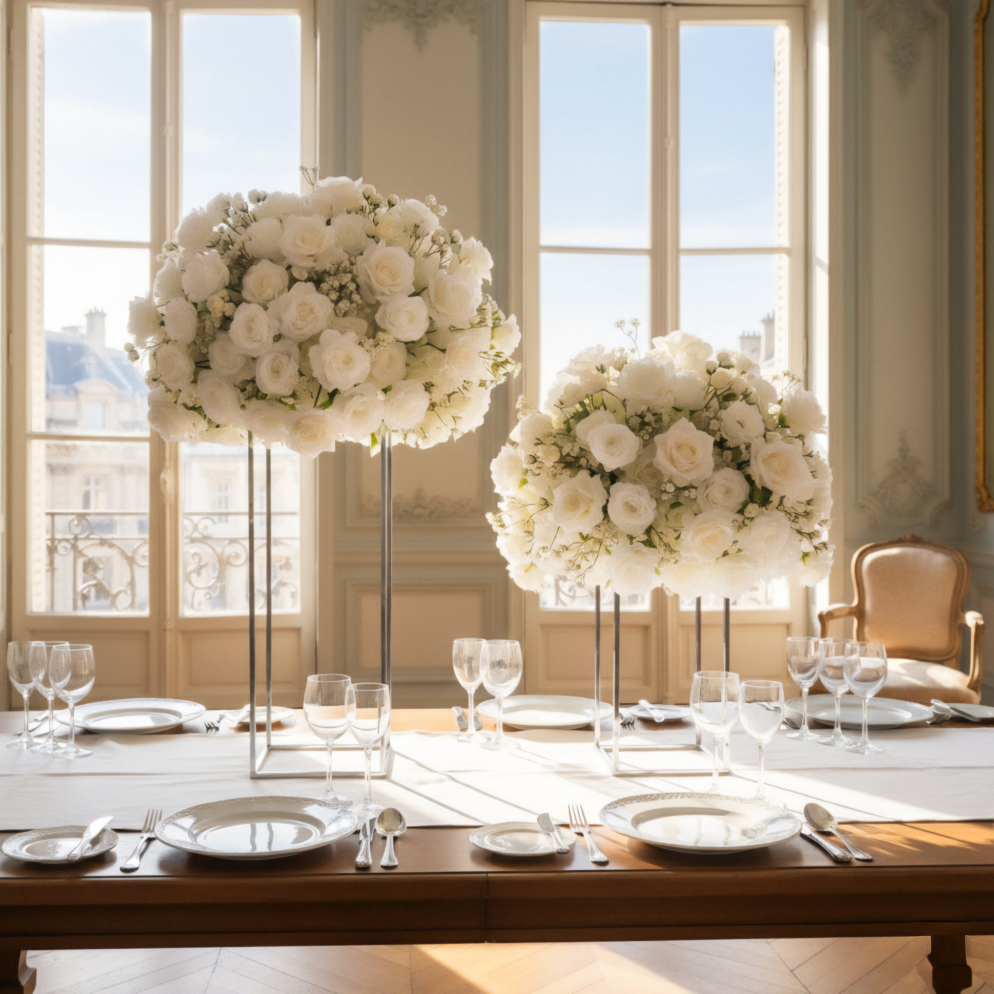 E: Two Flower Balls Flower Centerpiece Bouquet Table Decoration