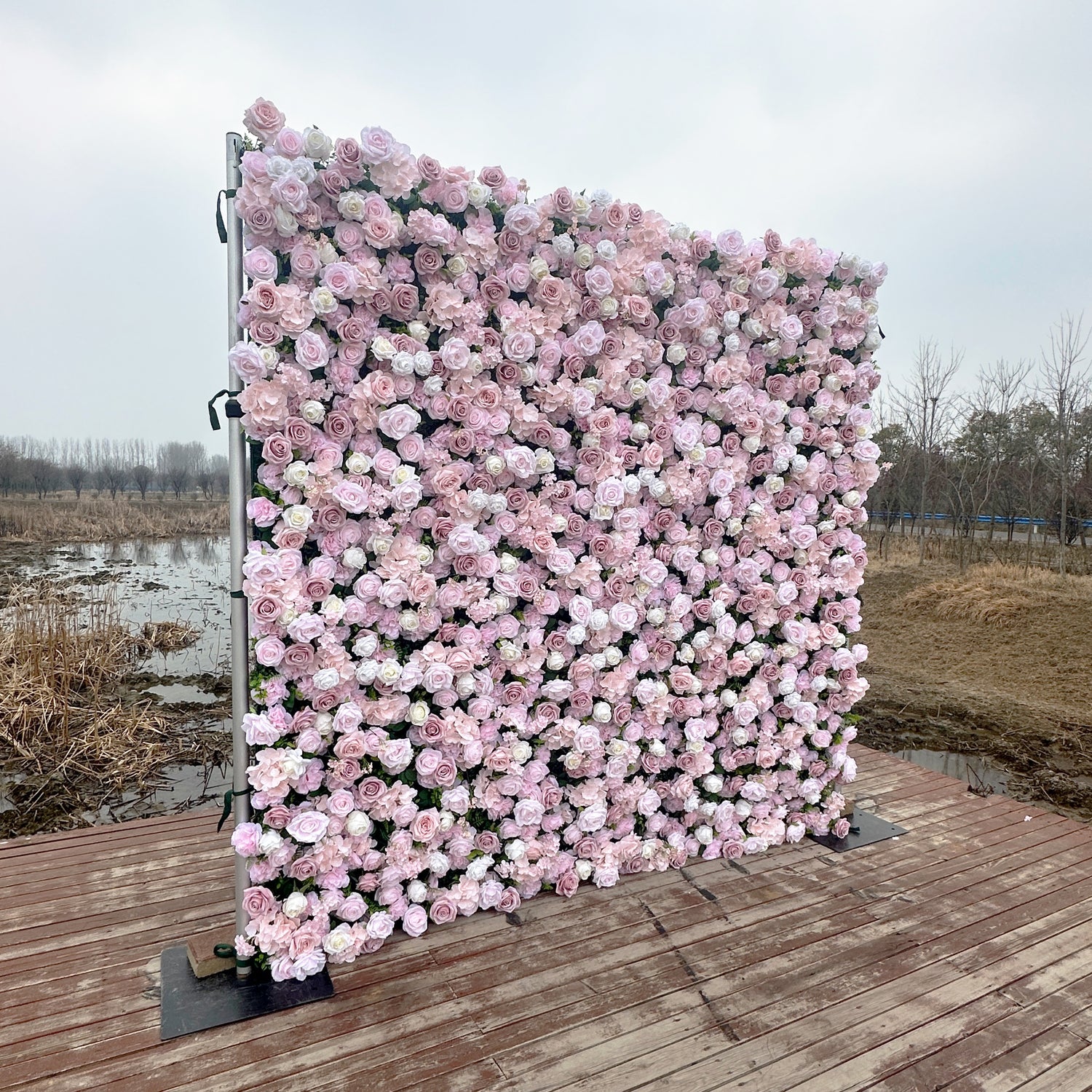 UL2516：3D Unique Limited Fabric Artificial rolling up curtain flower wall （The ONLY ONE piece in the world）