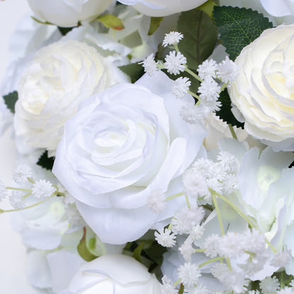 2pcs White Rose Wedding Aisle Flowers,Aisle Flowers for Wedding Ceremony