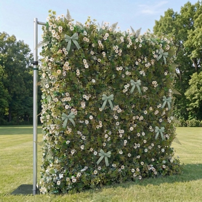 Clover: 5D Green Lucky Clovers Silk Floral Wall Roll-Up Fabric Backdrop for St.Patrick&