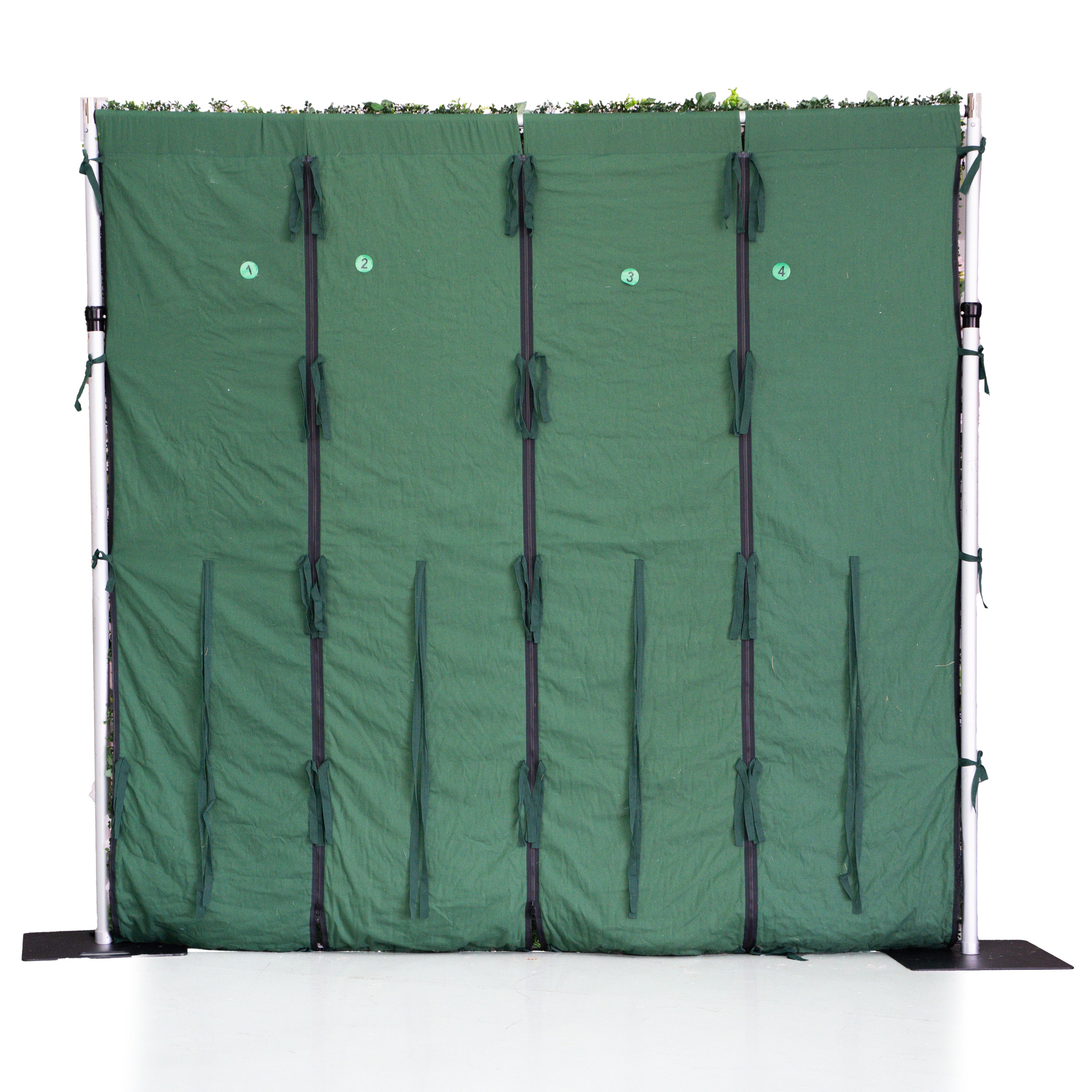 Greenery:3D Fabric Artificial rolling up curtain flower wall 8ft x 8ft for weddings and events decoration