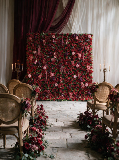 Ranya: 3D Fabric Artificial Zip Up Curtain Flower Wall For Wedding and Events Decoration