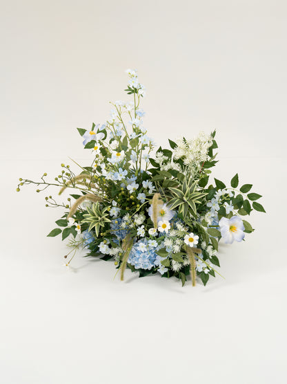 Cora aisle flower in dusty blue