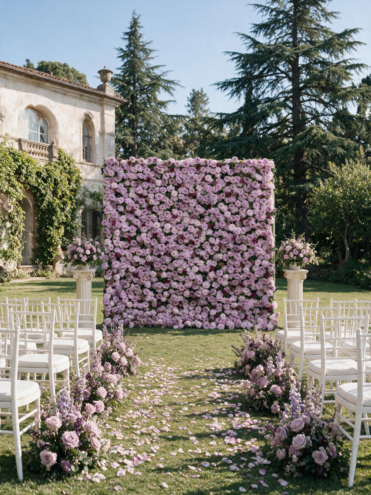 Runa: 3D Fabric Artificial Zip Up Curtain Flower Wall For Wedding and Events Decoration