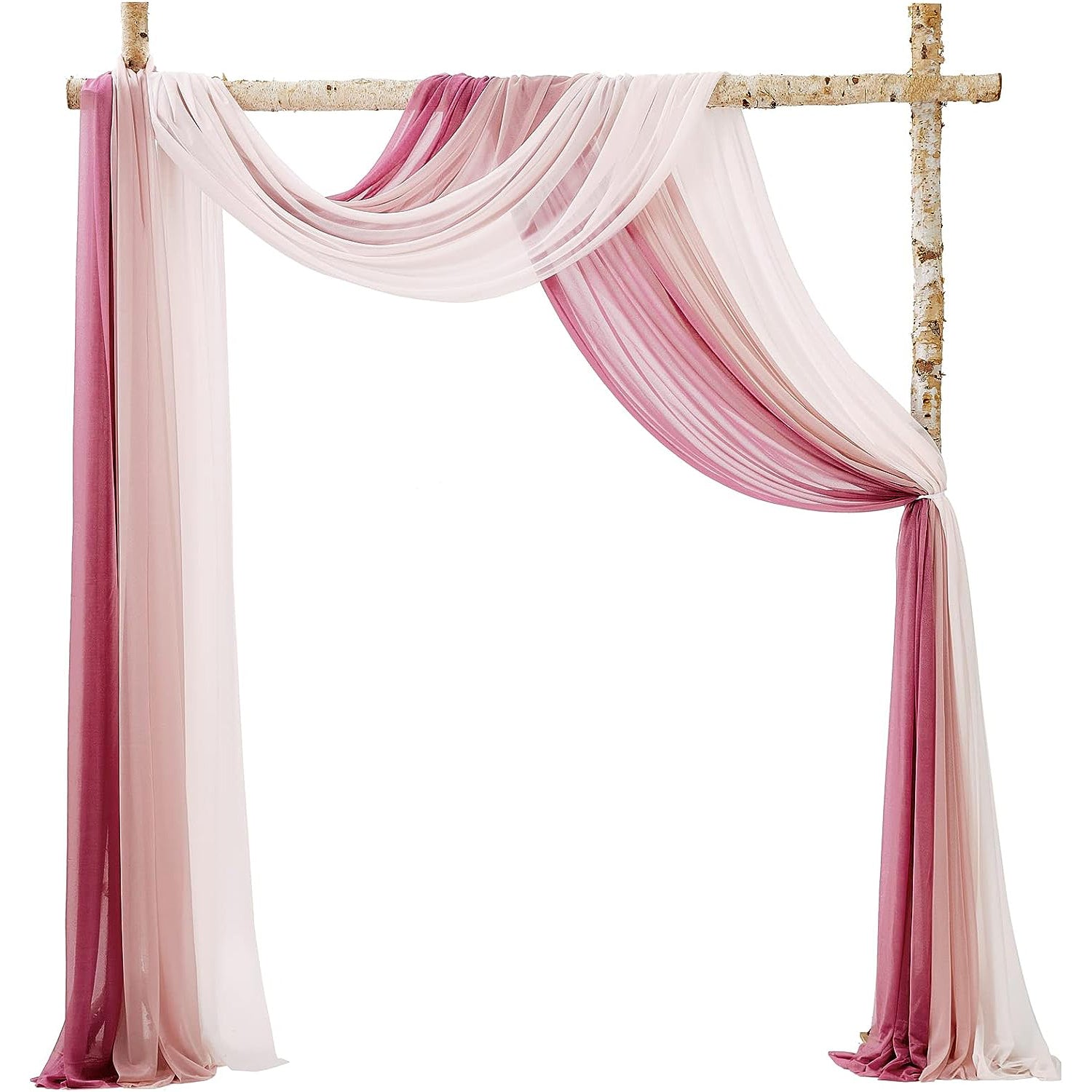 Beanpastepink 3 Panels Wedding Arch Draping Fabric Rose Morning