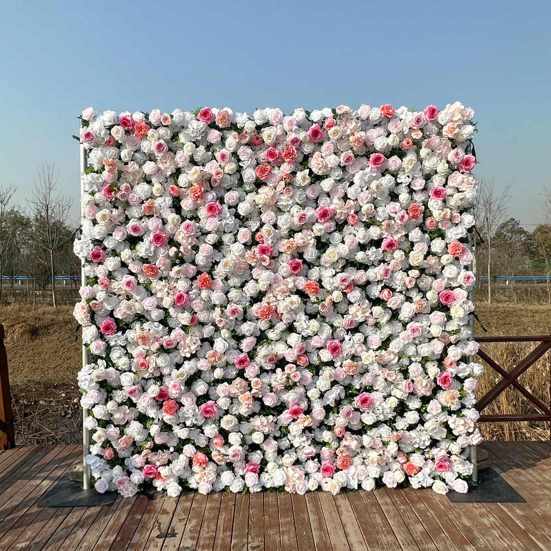 ULB006：3D Unique Limited Fabric Artificial rolling up curtain flower wall （The ONLY ONE piece in the world）