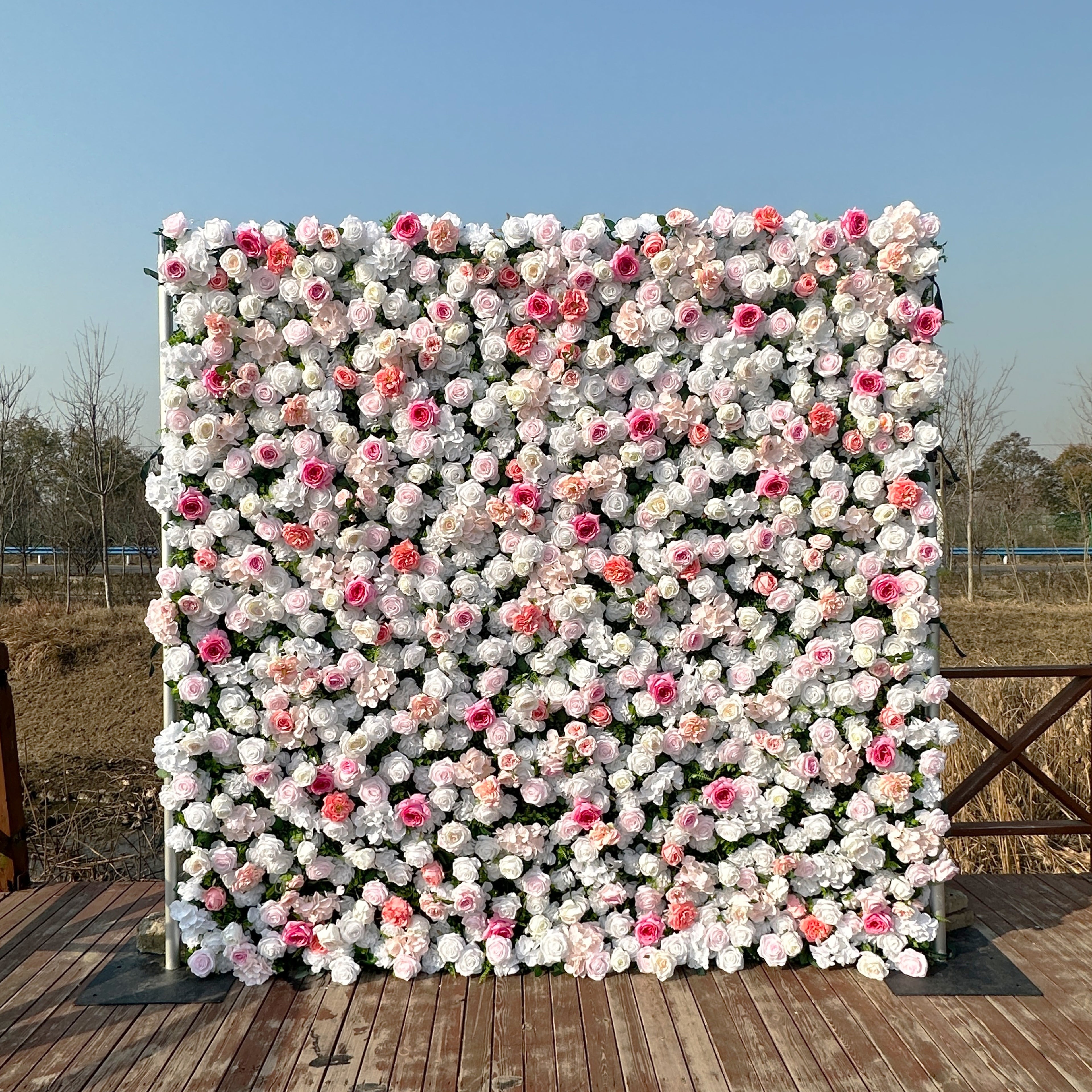 ULB006：3D Unique Limited Fabric Artificial rolling up curtain flower wall （The ONLY ONE piece in the world）