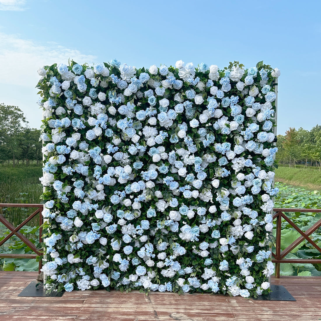 Unique037 ：Unique Limited Fabric Artificial rolling up curtain flower wall （The one and only piece in the world）