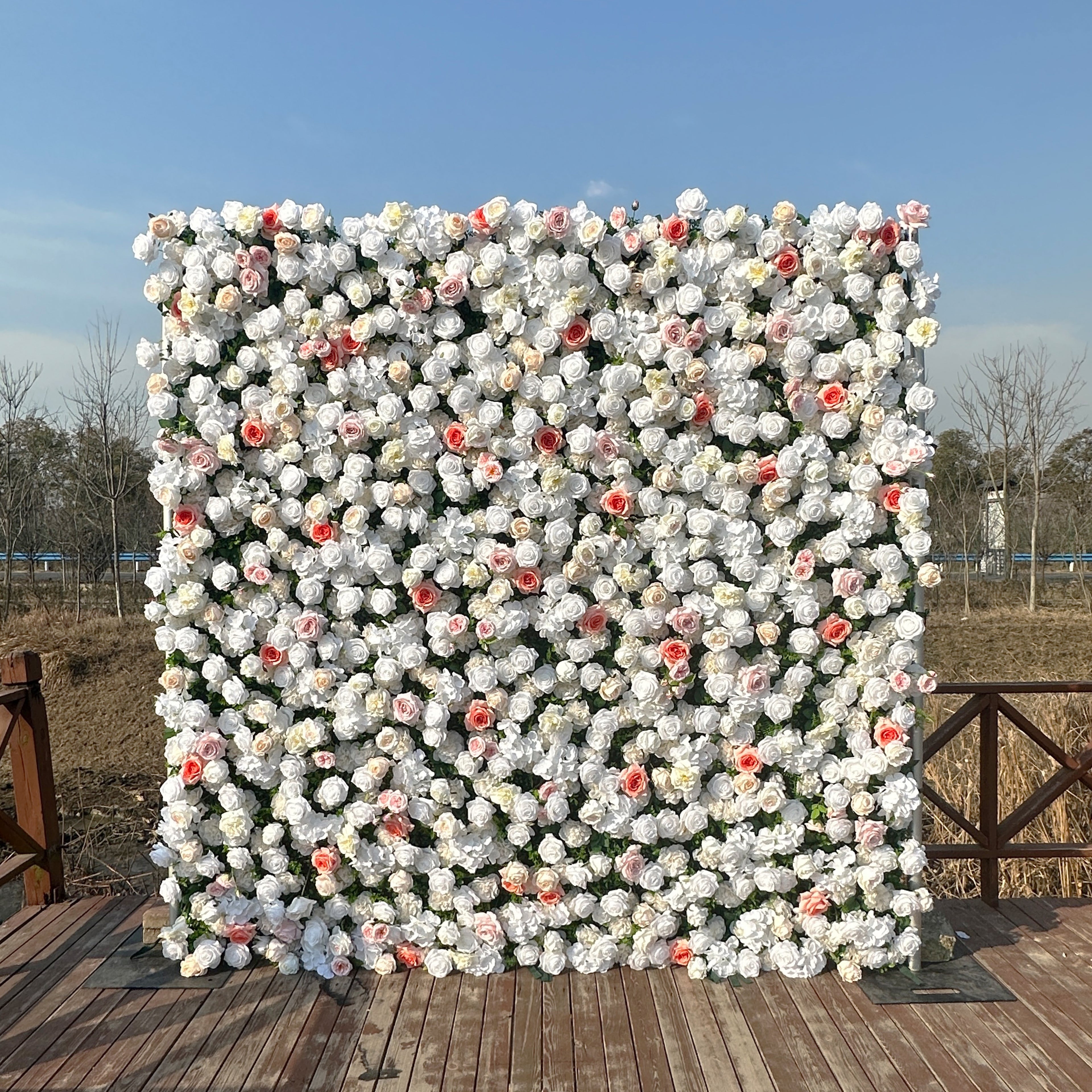 ULB005：3D Unique Limited Fabric Artificial rolling up curtain flower wall （The ONLY ONE piece in the world）