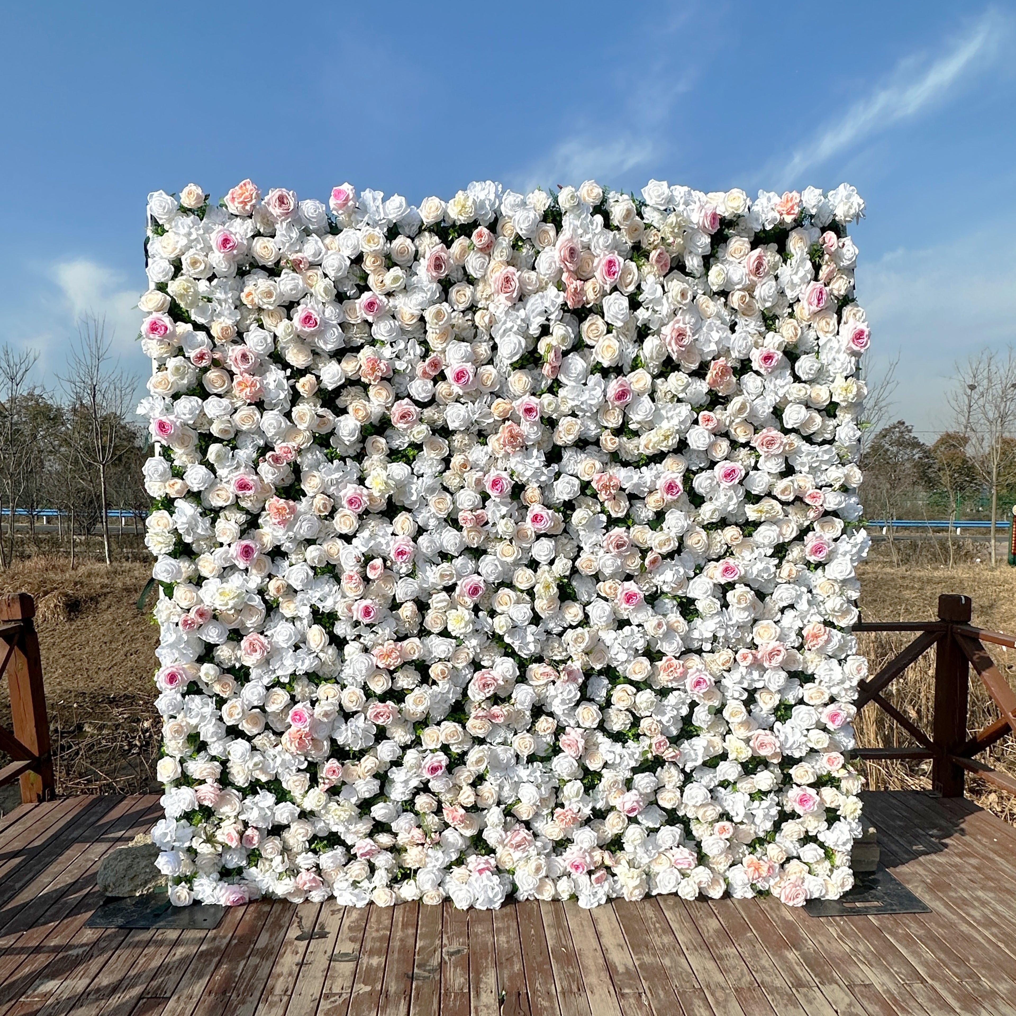 ULB012：3D Unique Limited Fabric Artificial rolling up curtain flower wall （The ONLY ONE piece in the world）