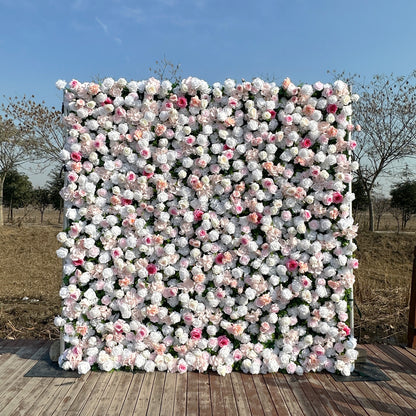 ULB004：3D Unique Limited Fabric Artificial rolling up curtain flower wall （The ONLY ONE piece in the world）