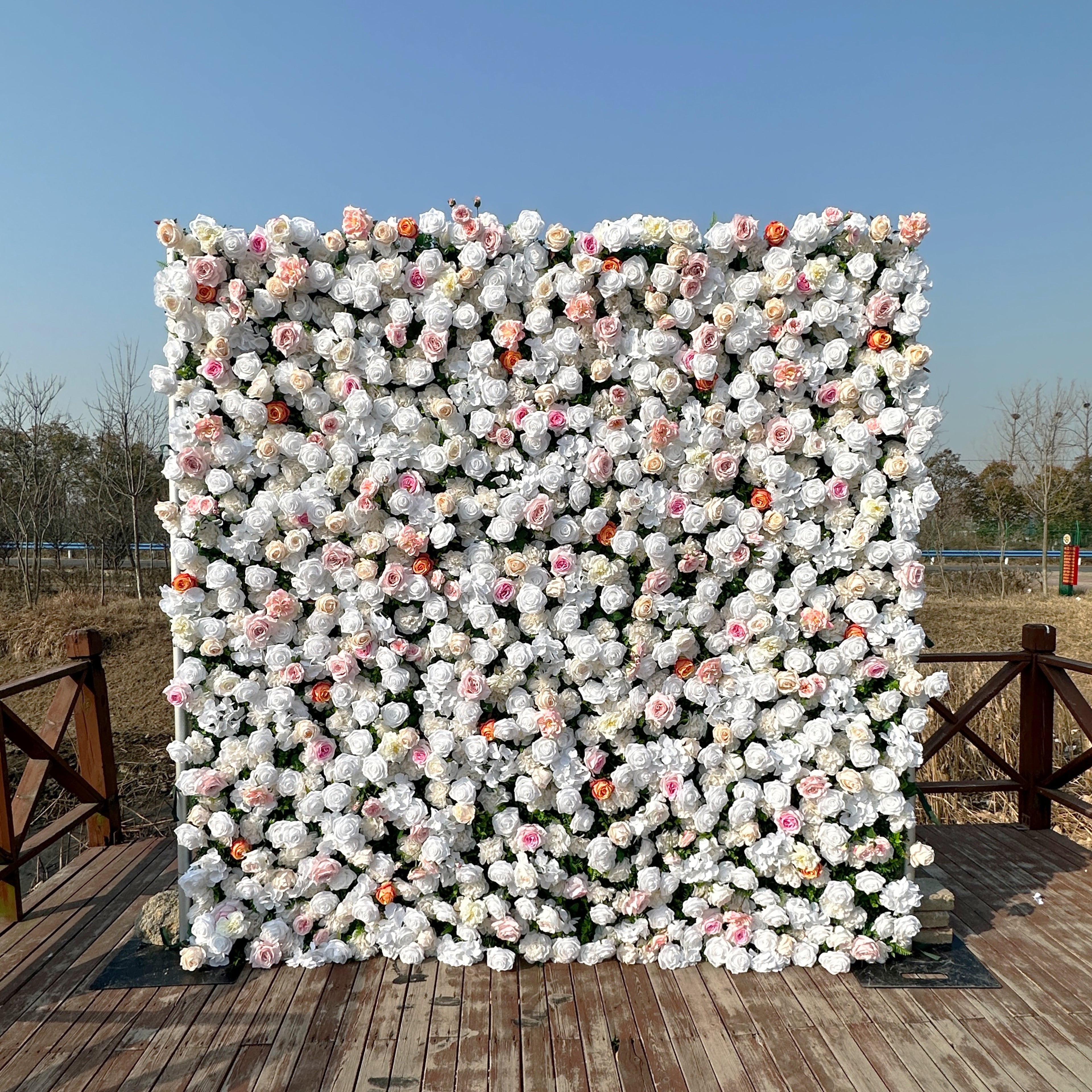 ULB011：3D Unique Limited Fabric Artificial rolling up curtain flower wall （The ONLY ONE piece in the world）