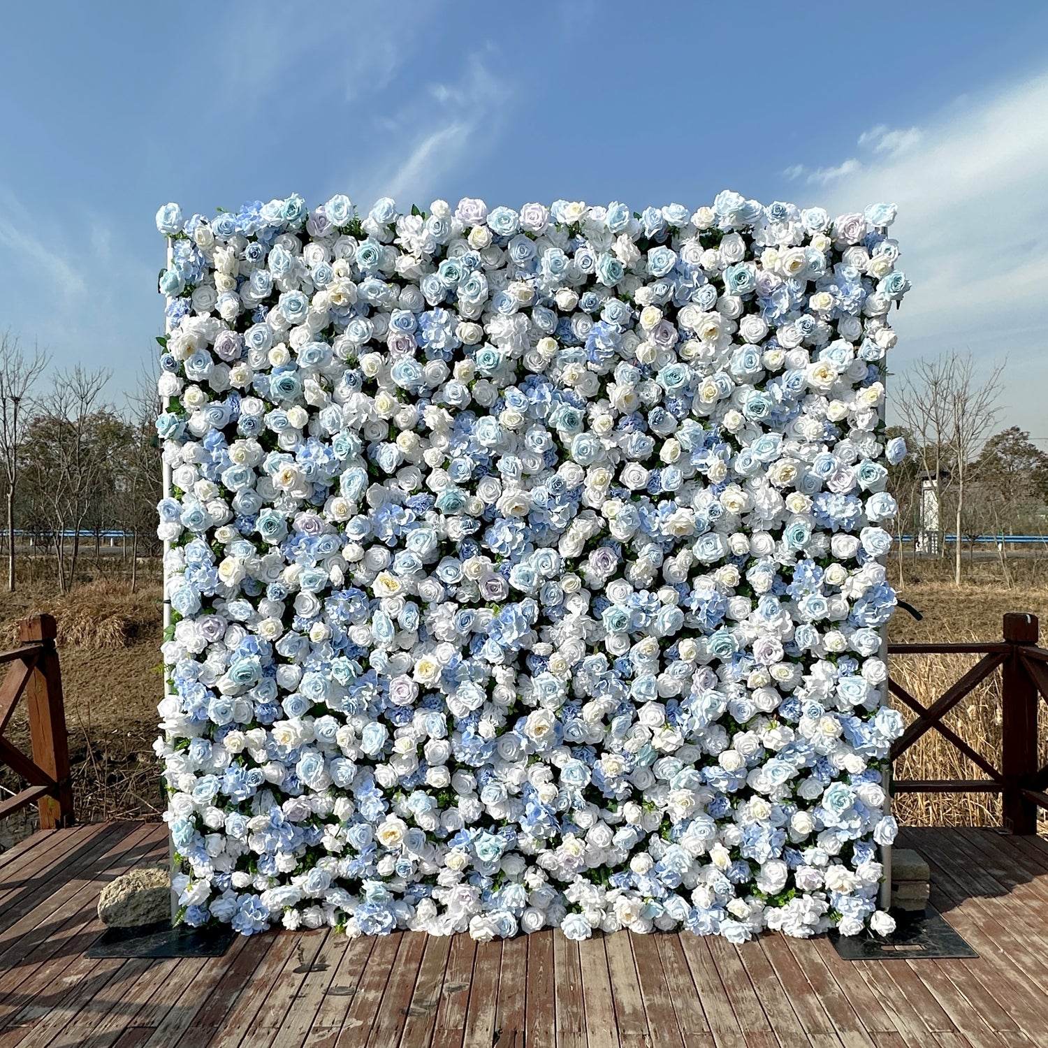 ULC014：3D Unique Limited Fabric Artificial rolling up curtain flower wall （The ONLY ONE piece in the world）