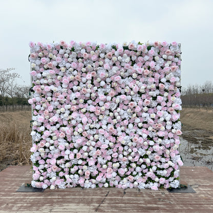 UL2515：3D Unique Limited Fabric Artificial rolling up curtain flower wall （The ONLY ONE piece in the world）