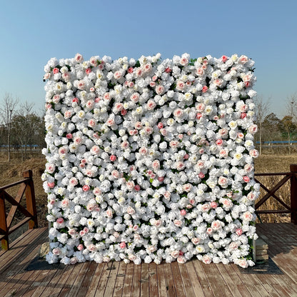 ULC011：3D Unique Limited Fabric Artificial rolling up curtain flower wall （The ONLY ONE piece in the world）