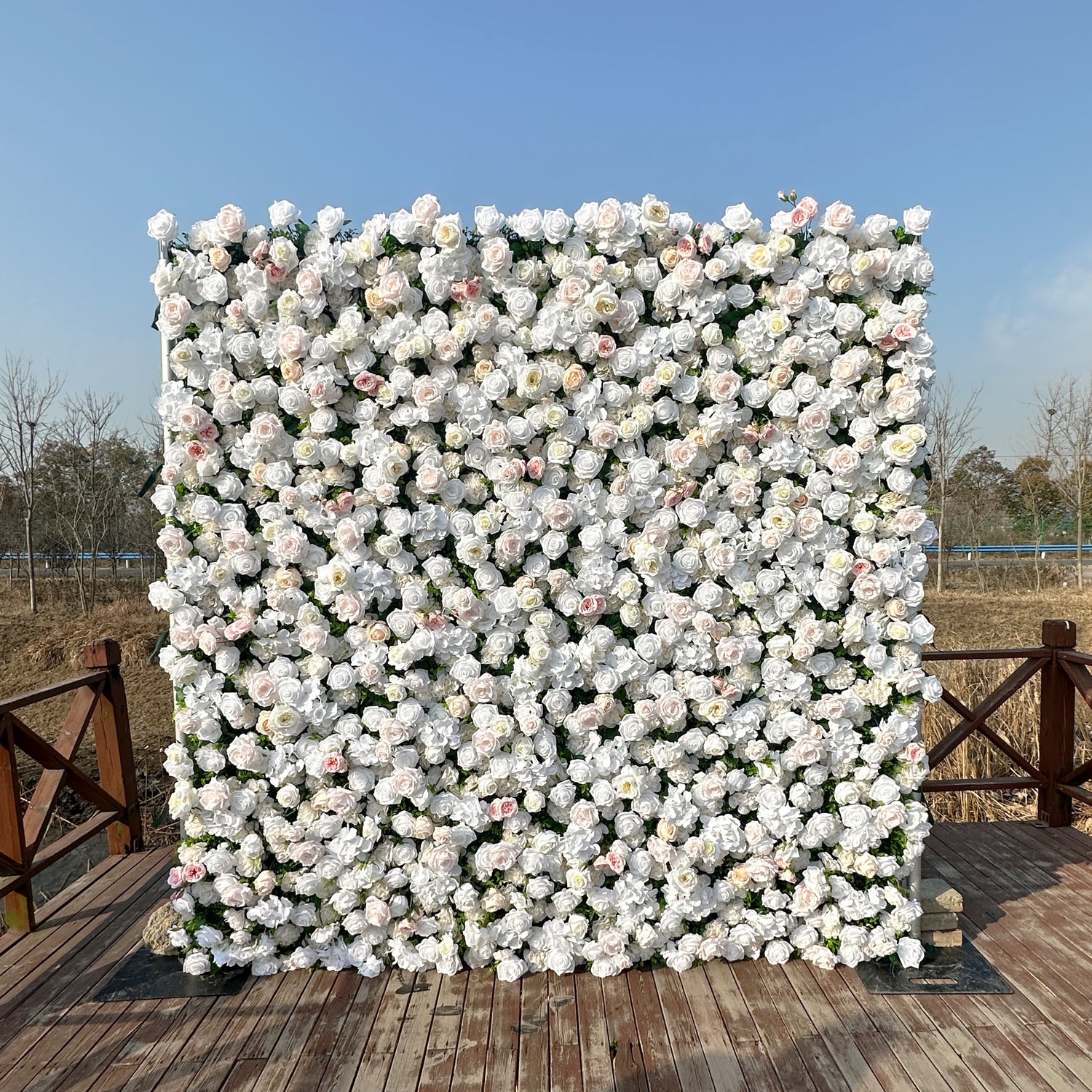 ULC009：3D Unique Limited Fabric Artificial rolling up curtain flower wall （The ONLY ONE piece in the world）