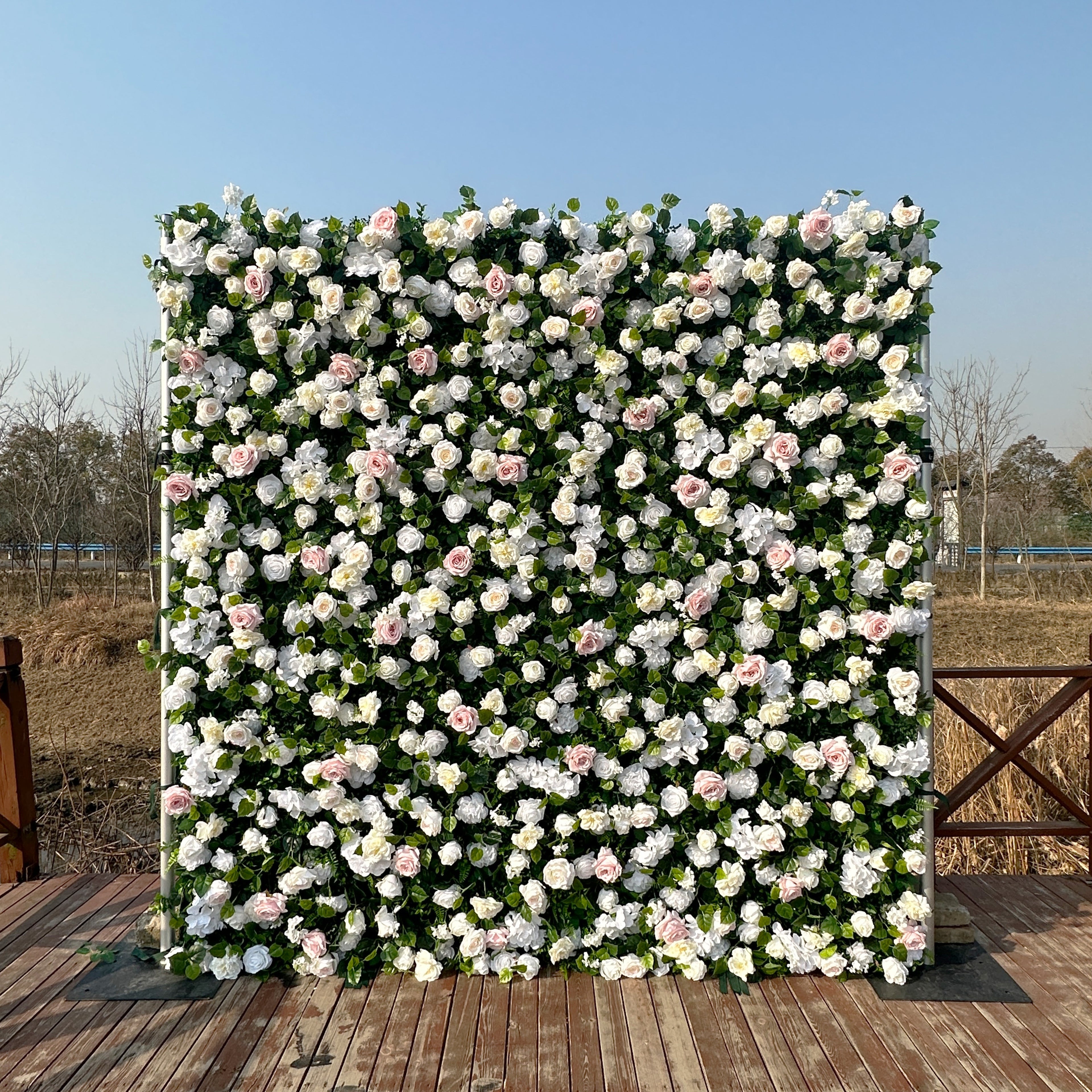 ULA004：3D Unique Limited Fabric Artificial rolling up curtain flower wall （The ONLY ONE piece in the world）