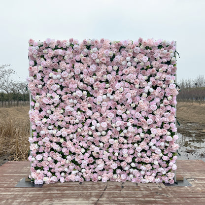 UL2516：3D Unique Limited Fabric Artificial rolling up curtain flower wall （The ONLY ONE piece in the world）