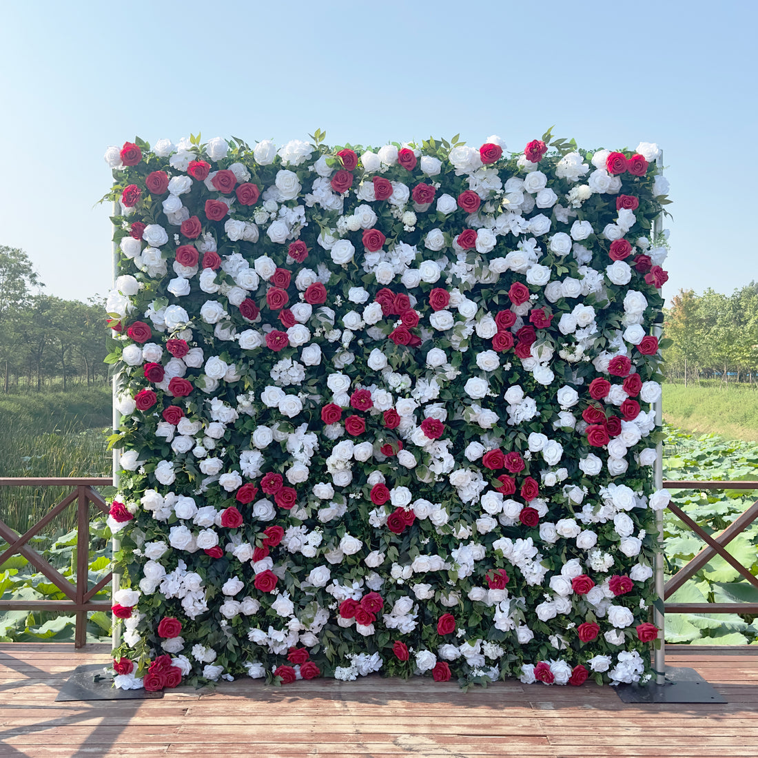 Unique046 ：Unique Limited Fabric Artificial rolling up curtain flower wall （The one and only piece in the world）