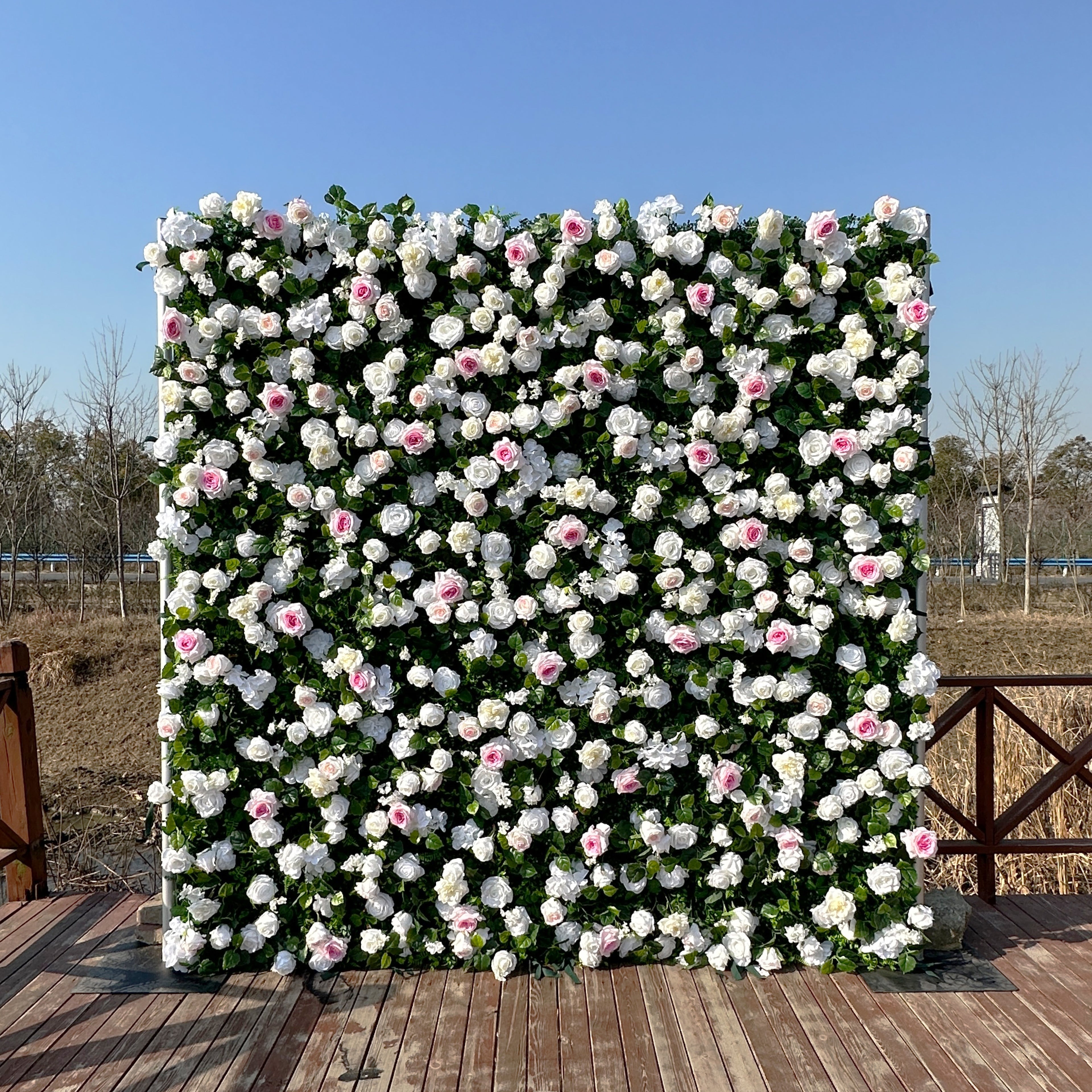 ULA001：3D Unique Limited Fabric Artificial rolling up curtain flower wall （The ONLY ONE piece in the world）