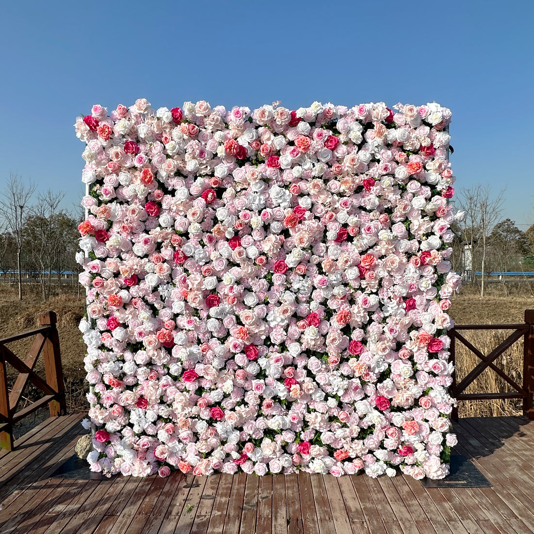 ULD002：3D Unique Limited Fabric Artificial rolling up curtain flower wall （The ONLY ONE piece in the world）