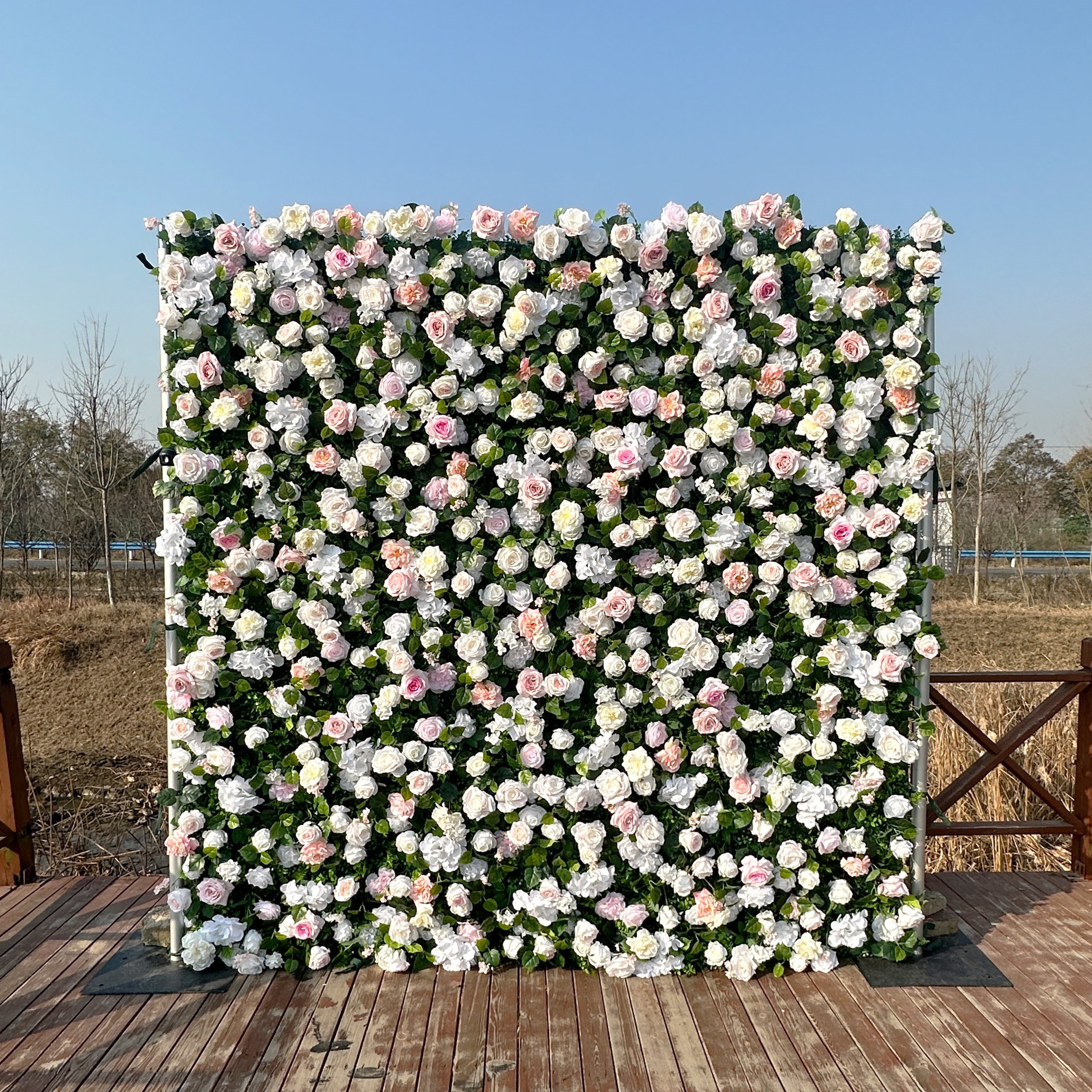 ULA005：3D Unique Limited Fabric Artificial rolling up curtain flower wall （The ONLY ONE piece in the world）