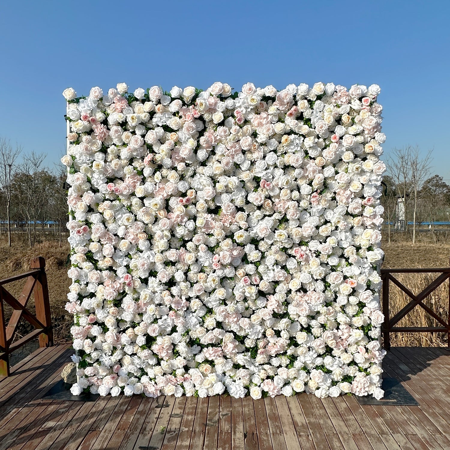 ULC012：3D Unique Limited Fabric Artificial rolling up curtain flower wall （The ONLY ONE piece in the world）