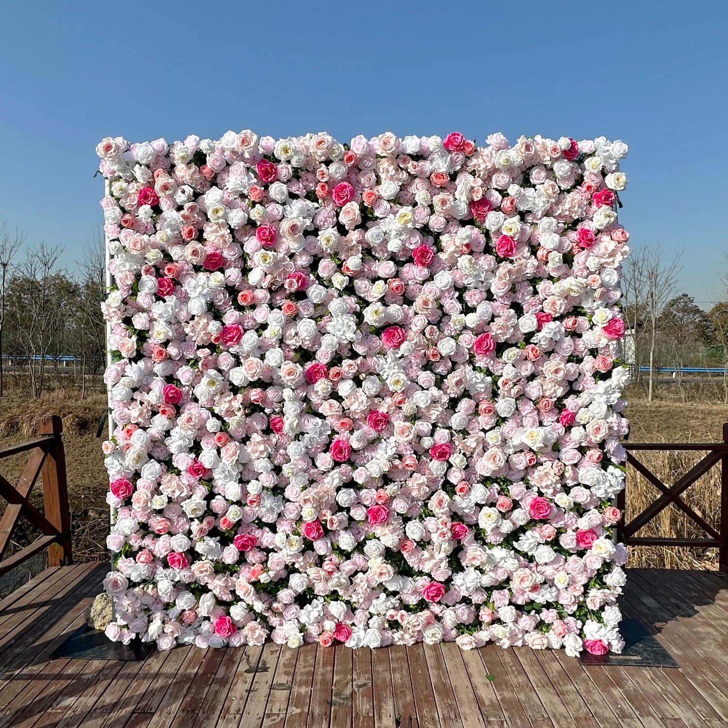 ULC015：3D Unique Limited Fabric Artificial rolling up curtain flower wall （The ONLY ONE piece in the world）