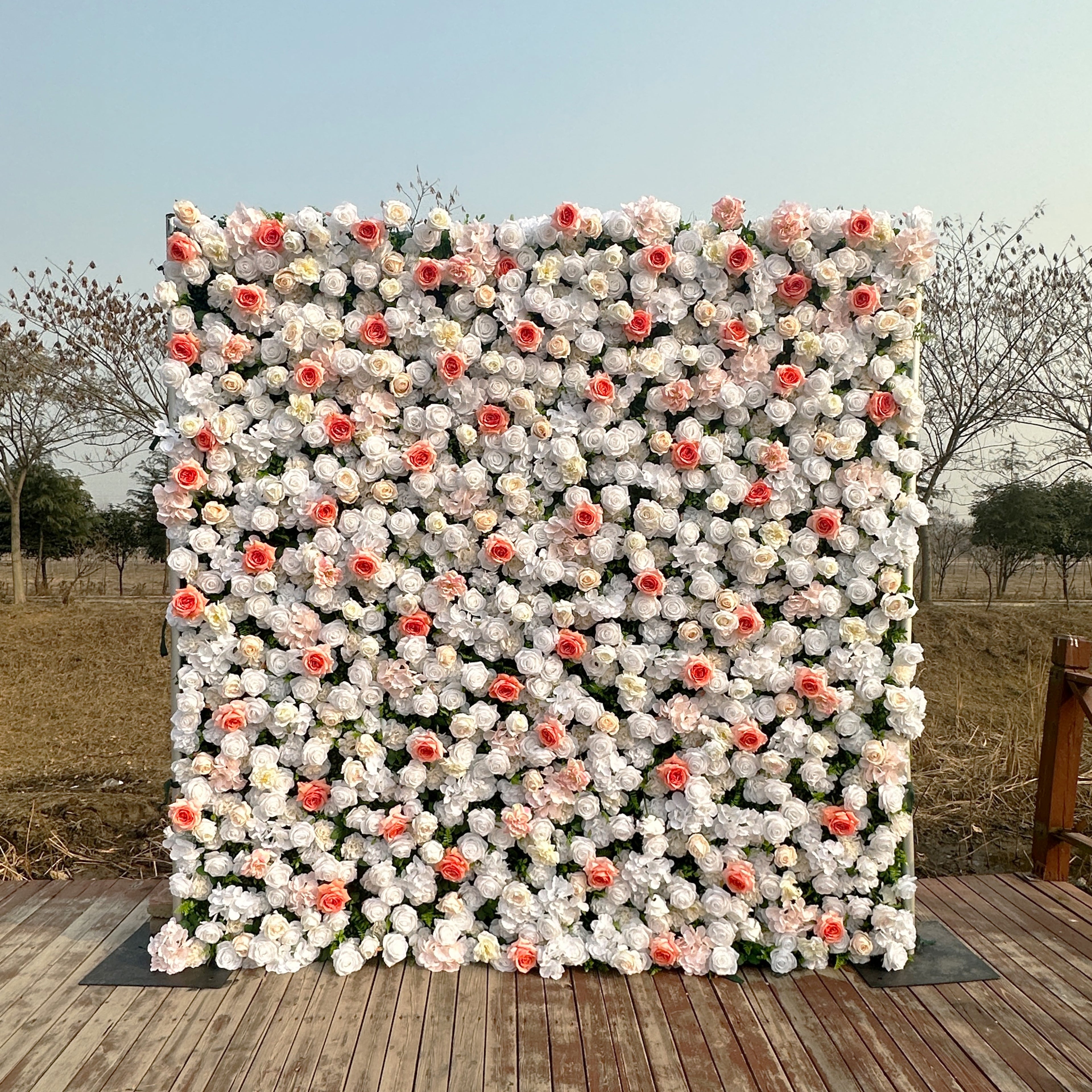 ULB007：3D Unique Limited Fabric Artificial rolling up curtain flower wall （The ONLY ONE piece in the world）