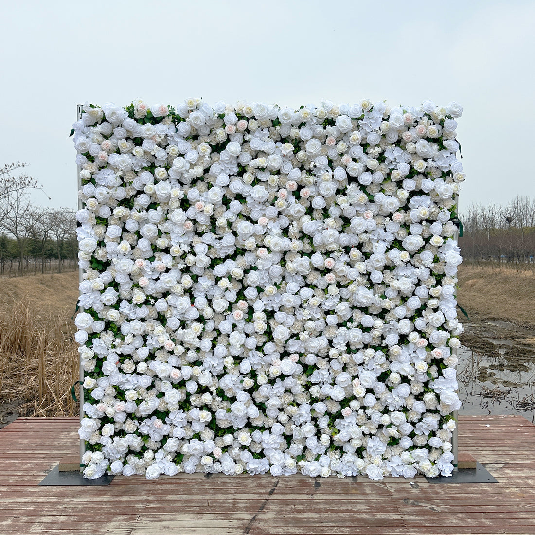 UL2513：3D Unique Limited Fabric Artificial rolling up curtain flower wall （The ONLY ONE piece in the world）