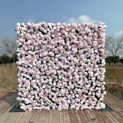 UL2525：3D Unique Limited Fabric Artificial rolling up curtain flower wall （The ONLY ONE piece in the world）