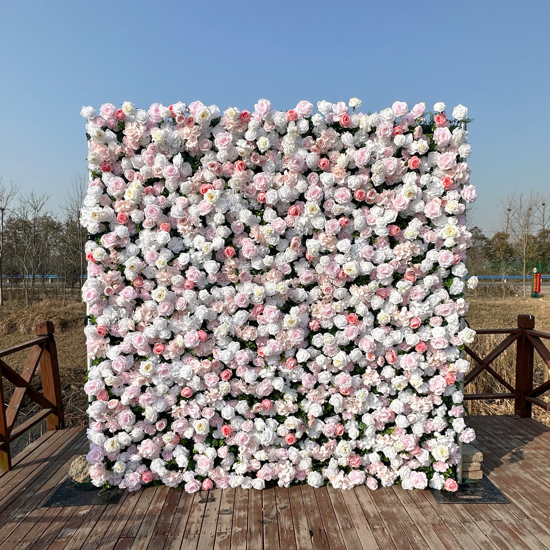 ULC010：3D Unique Limited Fabric Artificial rolling up curtain flower wall （The ONLY ONE piece in the world）