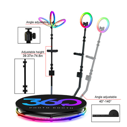 Remote Control Bottom LED Lights Fill Light High Quality Factory Price Fast Shipping 360 Photo Booth