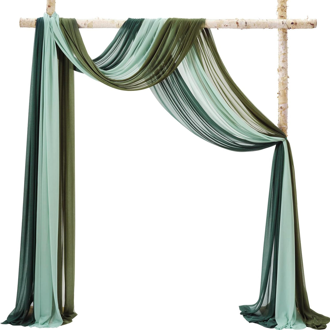 Gradientgreen 3 Panels Wedding Arch Draping Fabric Rose Morning