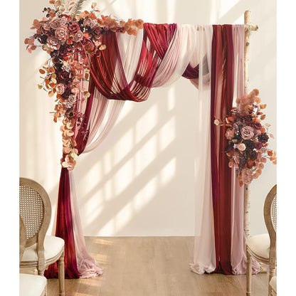 Wedding Arch Flowers with Drapes Kit (Pack of 5) Rose Morning