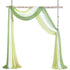 White & Green Wedding Arch Draping Fabric Rose Morning