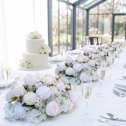 2pcs White Rose Wedding Aisle Flowers,Aisle Flowers for Wedding Ceremony