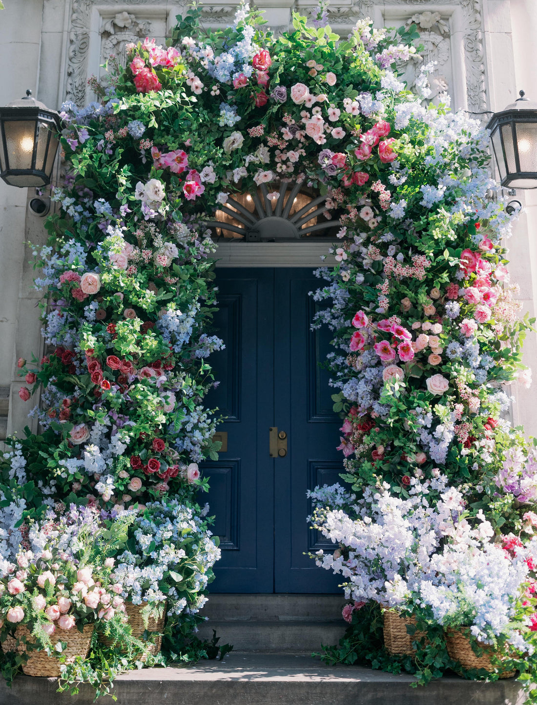 Custom Floral Arch – Style 007:2025 New Wedding Party Background Floral Arch Decoration