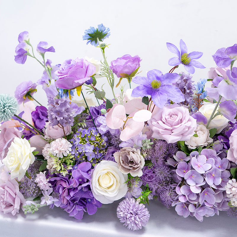 Amethyst：2023 New Long strip flower row trailing long table table arrangement table flower R258 Rose Morning