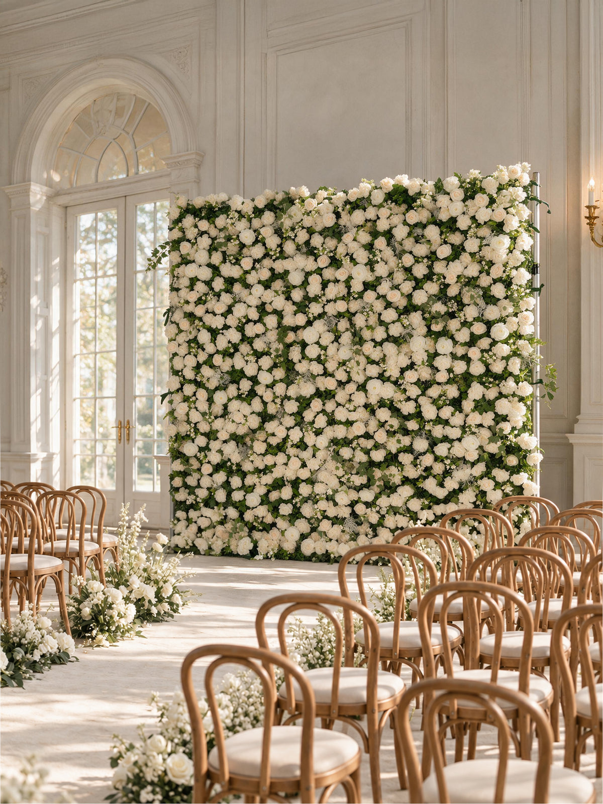Giona: 3D Fabric Artificial Zip Up Curtain Flower Wall For Wedding and Events Decoration