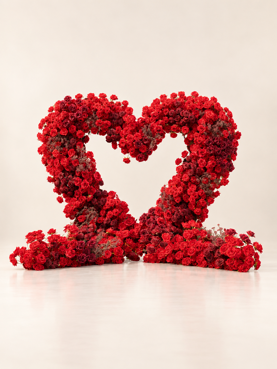 New Red Heart 2025：Wedding Party Background Floral Arch Decoration (Including Frame)