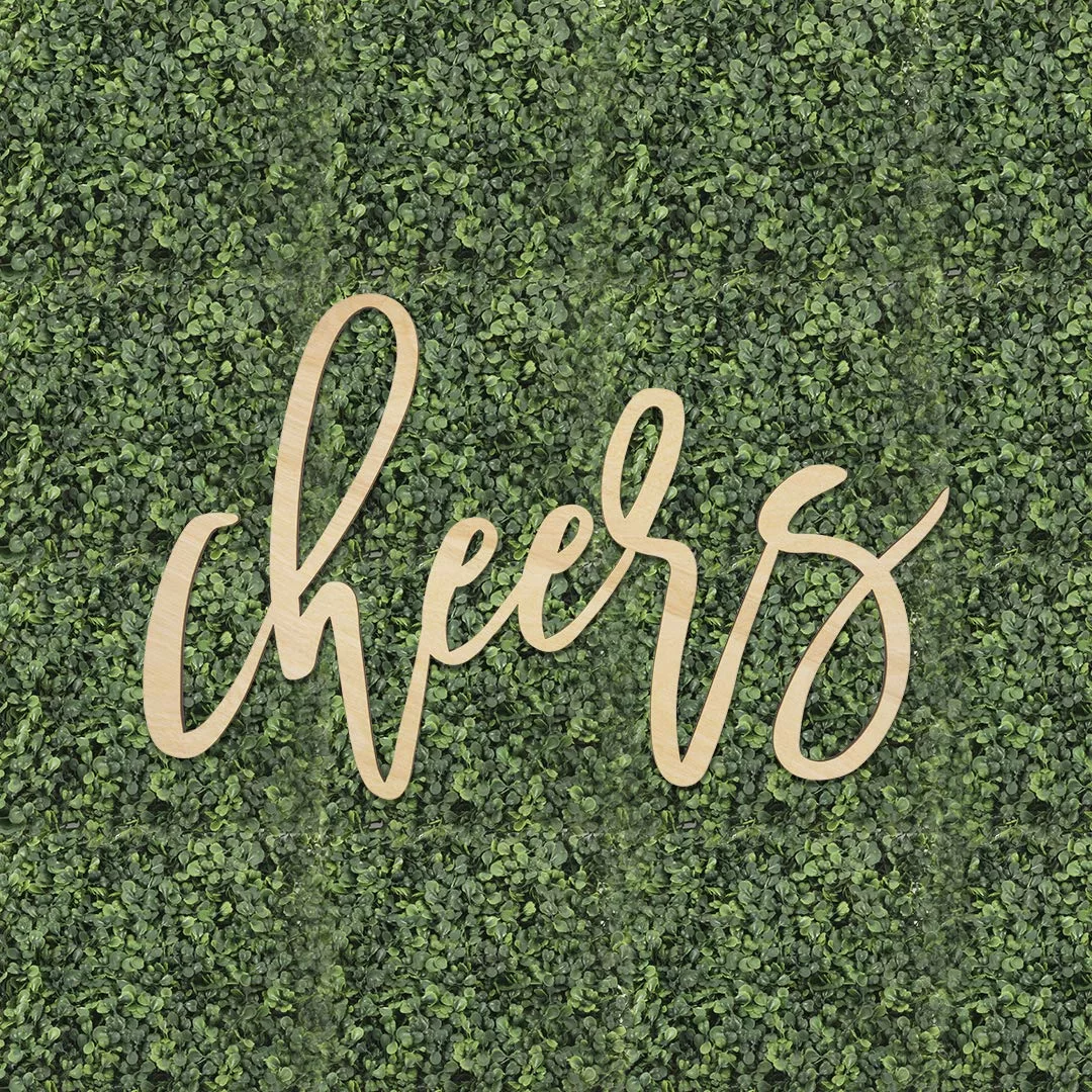 Cheers Wood Sign For Wedding Bridal Shower Rose Morning