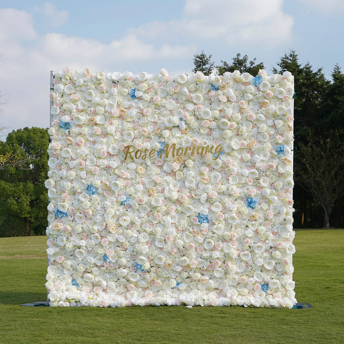 Adele:5D Fabric Artificial rolling up curtain flower wall