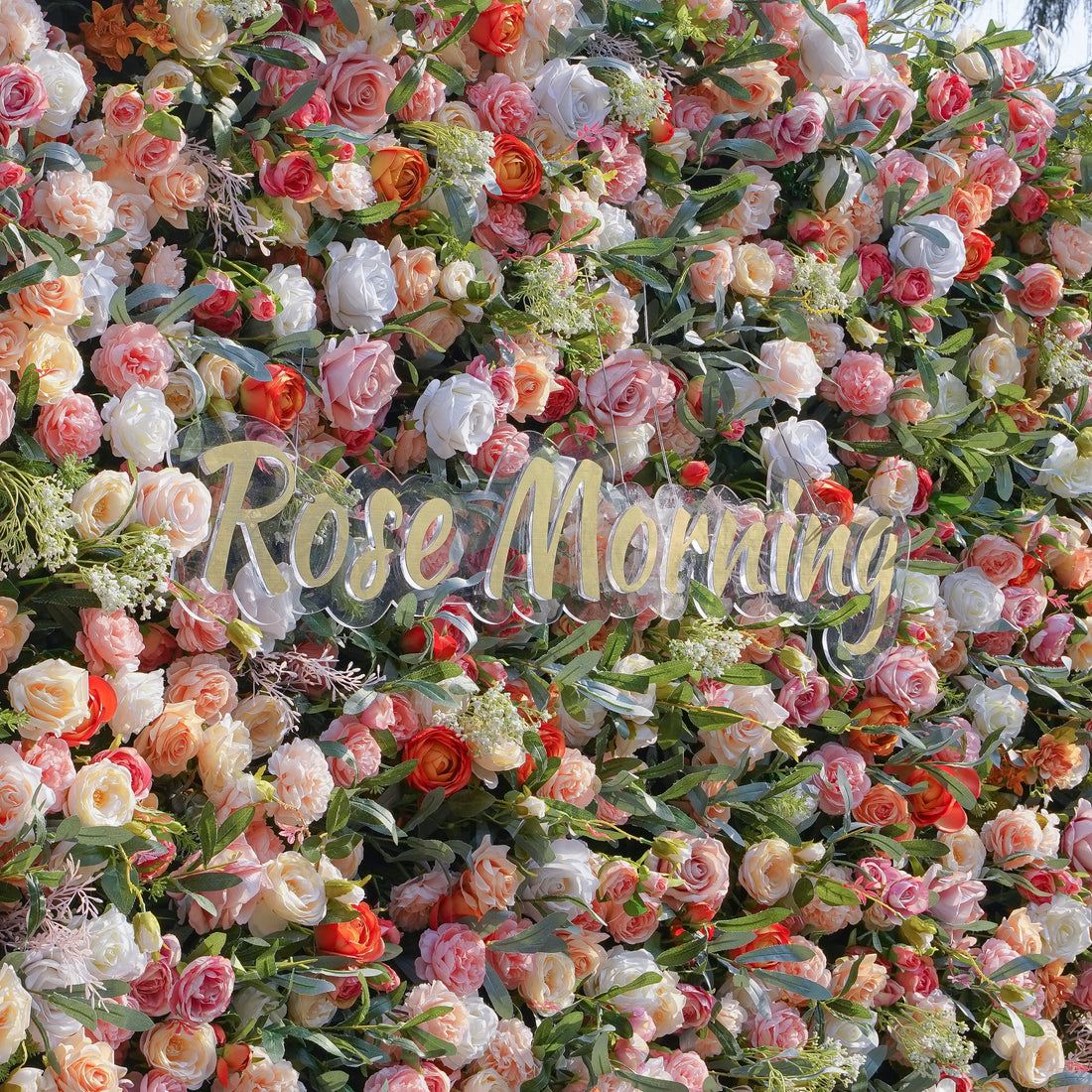 Amanda：5D Fabric Artificial rolling up curtain flower wall