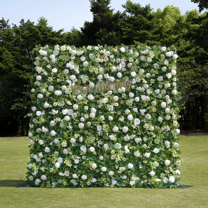 April: RoseMorning zip up wall 3D Fabric Artificial rolling up curtain flower wall